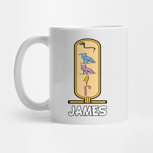 JAMES-American names in hieroglyphic letters-James, name in a Pharaonic Khartouch-Hieroglyphic pharaonic names Mug